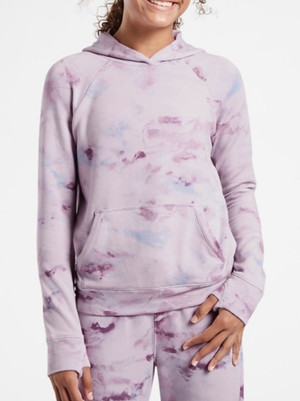 ATHLETA GIRL MARINE SHASTA IN YOUR ELEMENT 2.0 HOODIE SWEATSHIRT Sz M 8-10